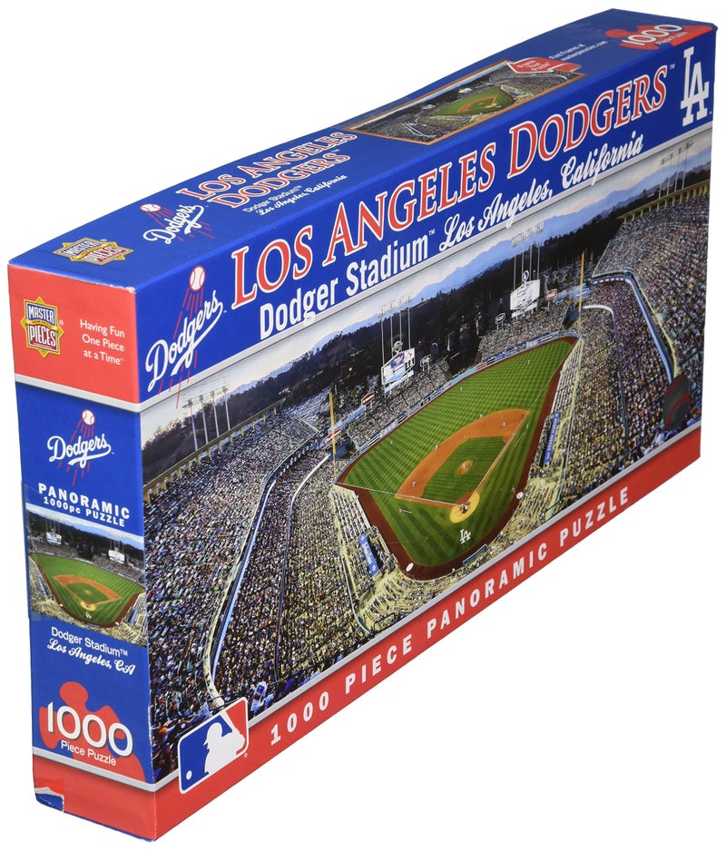 MasterPieces 1000 Piece Sports Jigsaw Puzzle - MLB Los Angeles Dodgers Center View Panoramic - 13"x39"